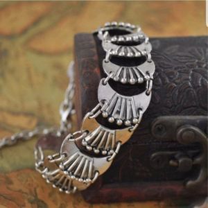 FREE WITH $50 PURCHASE Boho Silver Tone Crescent Moon Bracelet